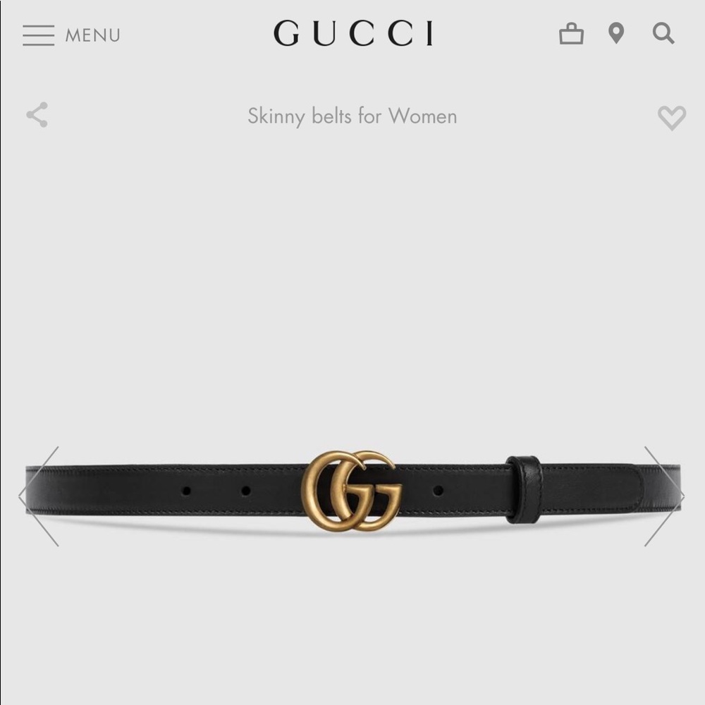 GUCCI Leather belt with Double G buckle